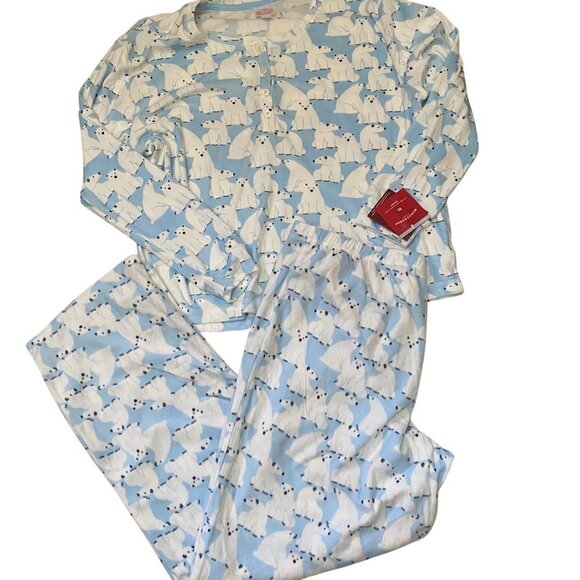 Target Polar Bear Soft Holiday Matching Family Pajama Set Wondershop™ Blue XL - Picture 2 of 7